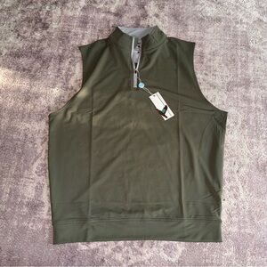 Gen Teal Men’s L Olive Green Quarter Zip Pullover Vest